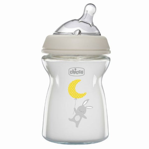 Chicco Natural Feeling Glass Bottle Slow Flow 0m+