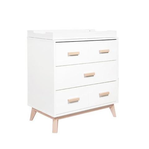 Babyletto Scoot Dresser - White/Washed Natural
