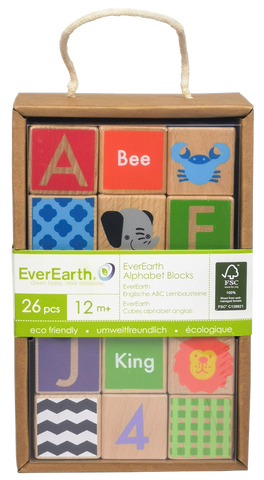 EverEarth Alphabet Block Set 26pc