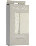 Little Bamboo Jersey Bassinet Fitted Sheets (2pk)- Herringbone Whisper