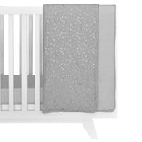 Living Textiles Jersey Cot Comforter - Silver Stars/Grey Stripe