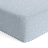 Bubba Blue Nordic 2pk Jersey Cot Fitted sheets - Dusty Sky/Mint