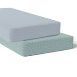 Bubba Blue Nordic 2pk Jersey Cot Fitted sheets - Dusty Sky/Mint