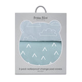 Bubba Blue Nordic 2pk Waterproof Change Mat Cover - Dusty Sky/Mint