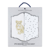Living Textiles 2pk Bassinet Jersey Fitted Sheets - Savanna Babies/dots