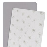 Living Textiles Organic Muslin 2pk Cradle/Co-Sleeper Fitted Sheet - Dandelion/Grey