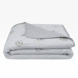 Living Textiles Organic Muslin Pram Blanket - Dandelion/Grey