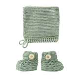 O.B Designs Hand Crochet Bonnet and Bootie Set Clearance